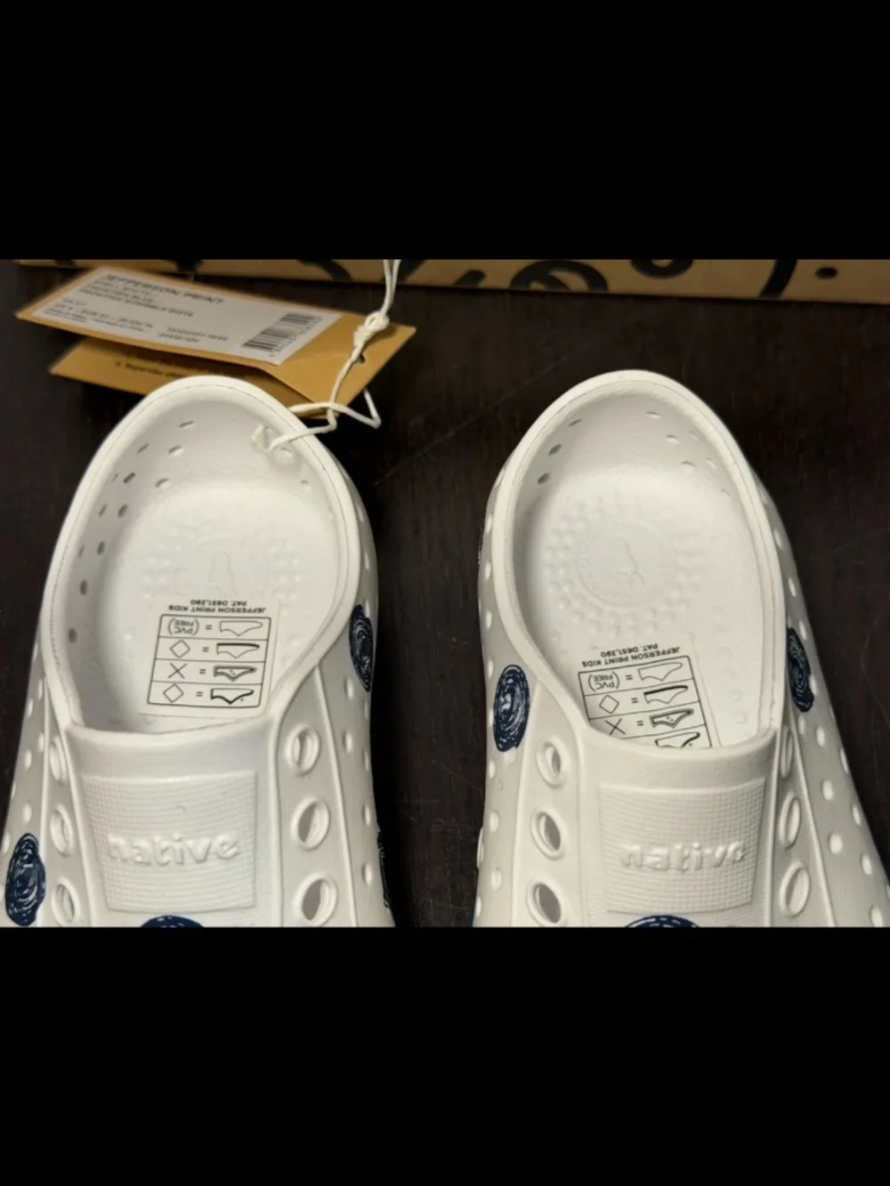 Native Jefferson Print Shoes Frontier Blue Scribble Dots Little Kids/Toddler C7